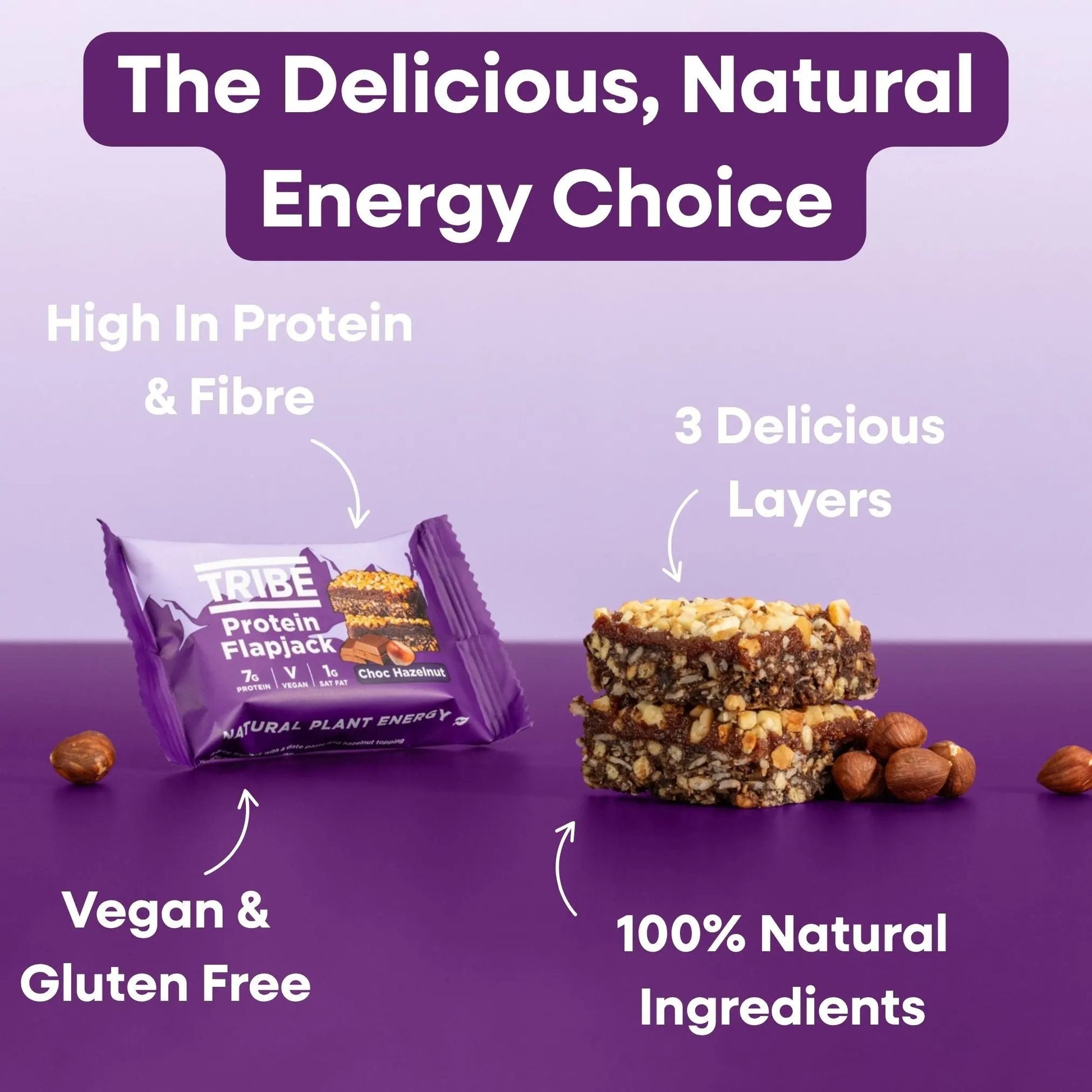 TRIBE Protein Flapjack - High In Protein & Fibre TRIBE Bars