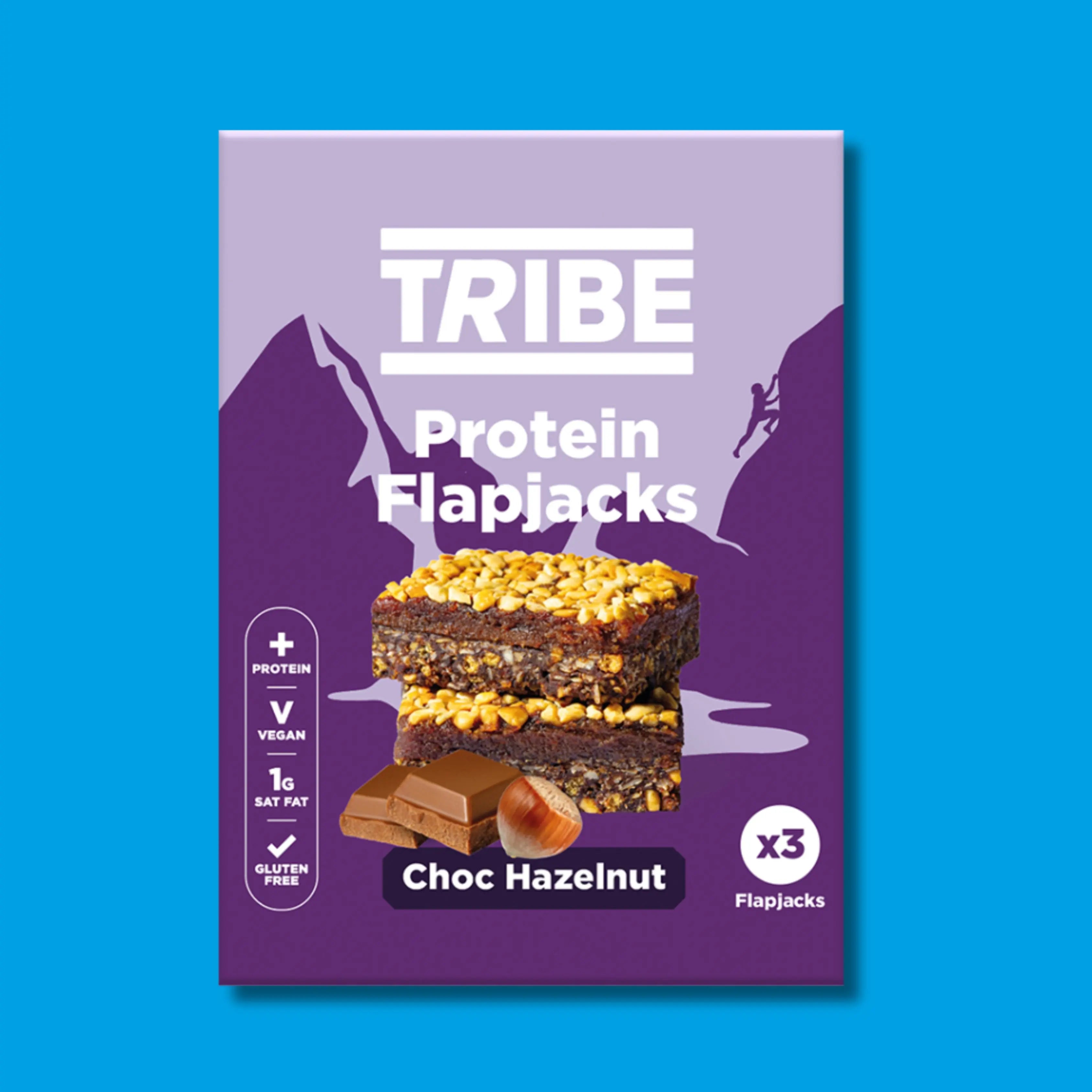 21x Choc Hazelnut Protein Flapjack (7x (3x38g)) TRIBE Bars