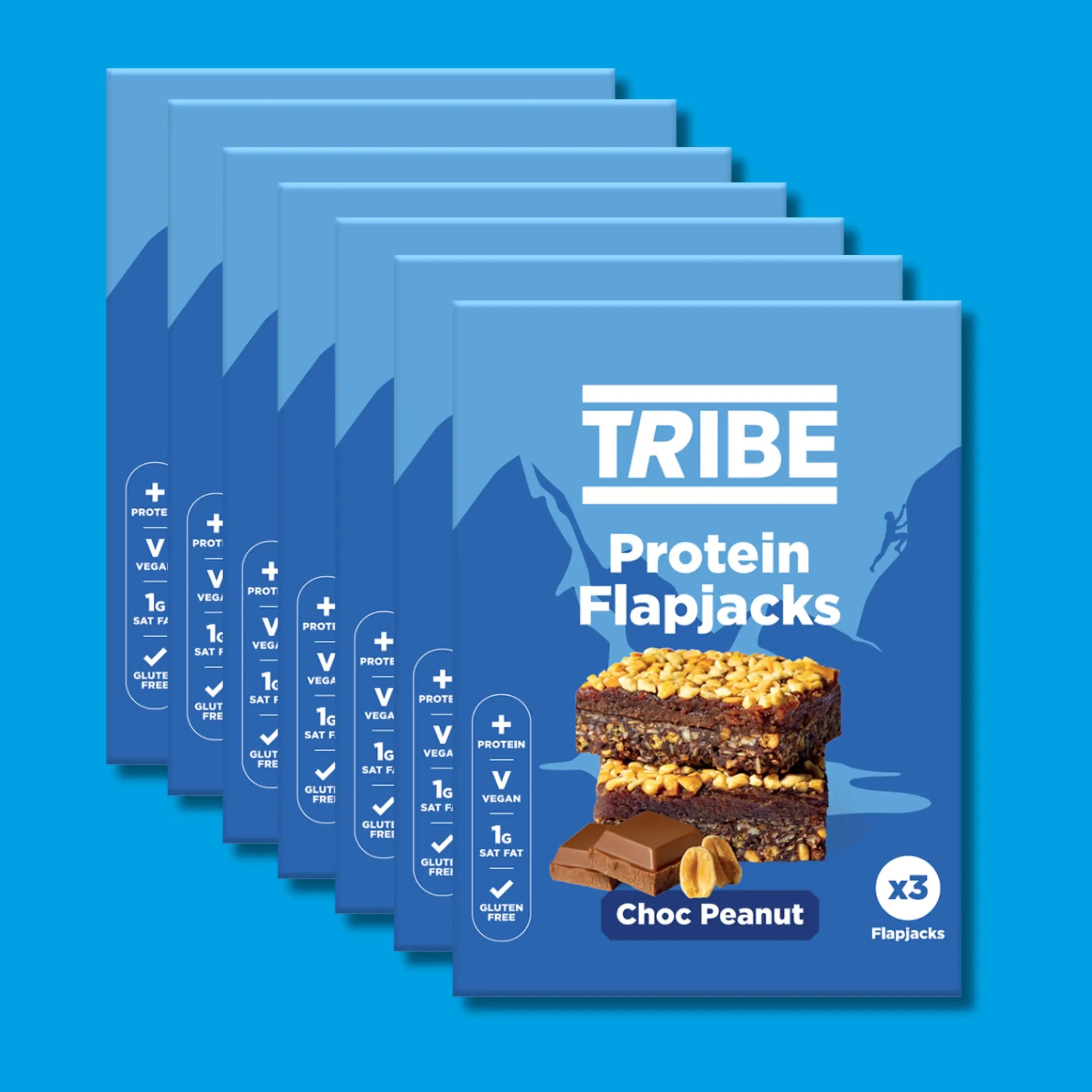 21x Choc Peanut Protein Flapjack (7x (3x38g)) TRIBE Bars
