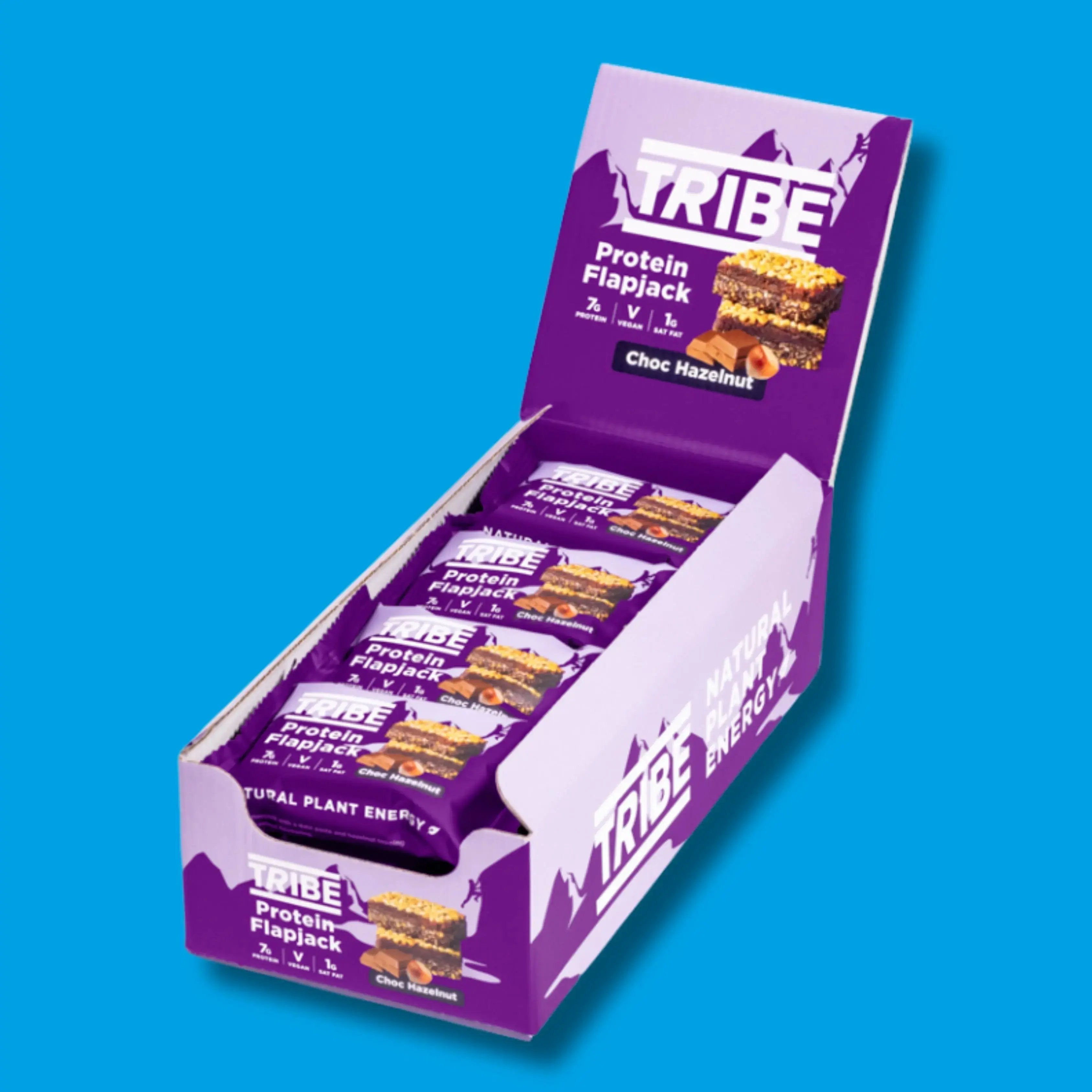 12 x 50g Choc Hazelnut Protein Flapjack TRIBE Bars