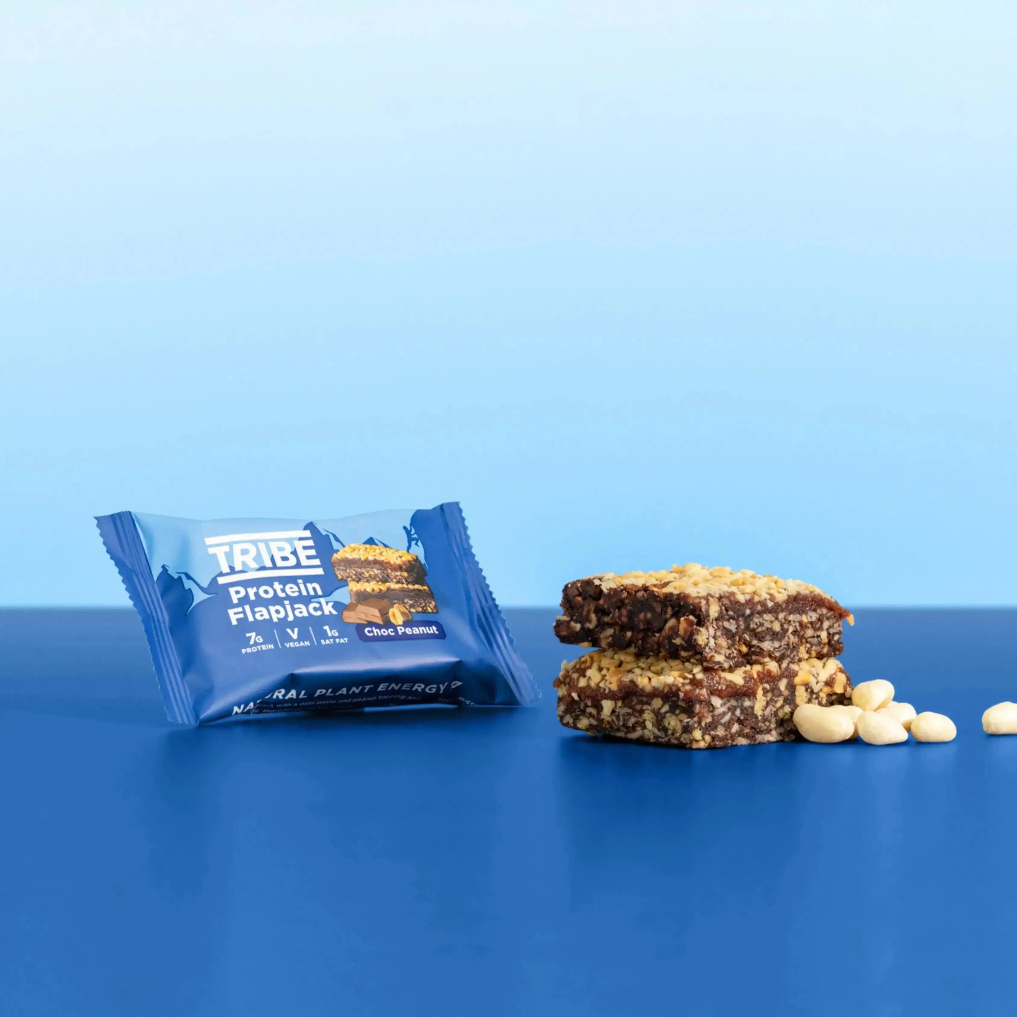 12 x 50g Choc Peanut Protein Flapjack TRIBE Bars