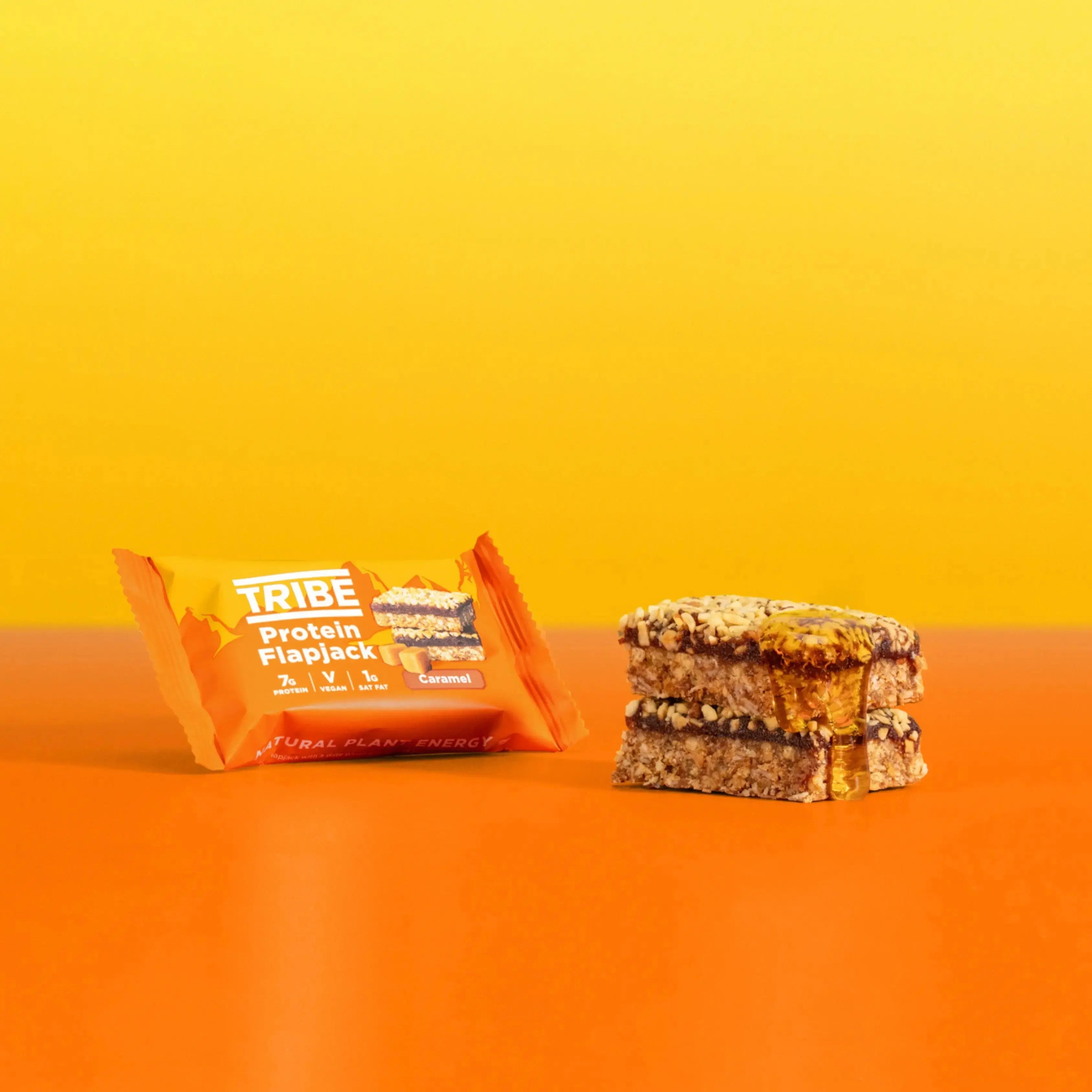 12 x 50g Caramel Protein Flapjack TRIBE Bars