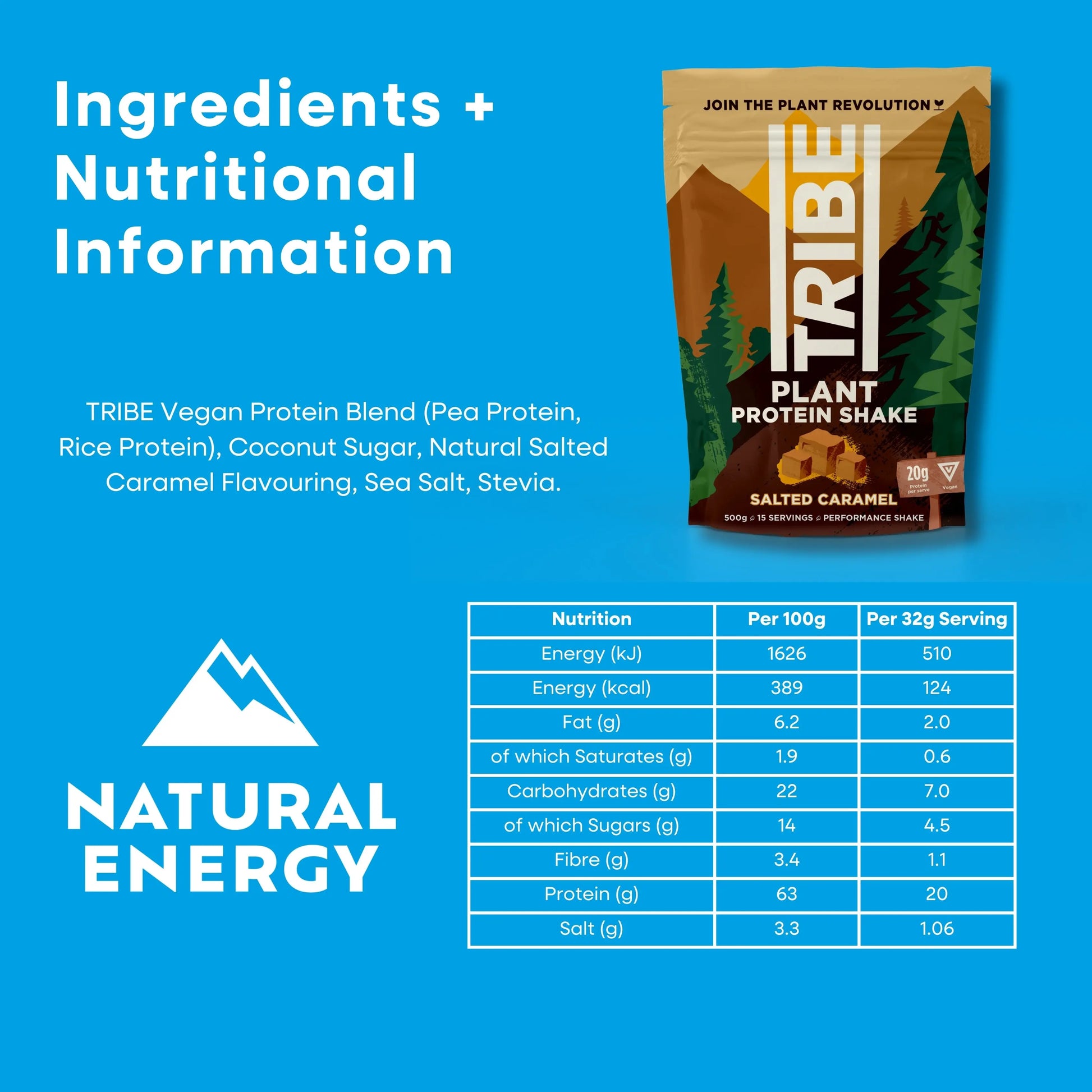 Salted Caramel Protein Shake TRIBE Bars