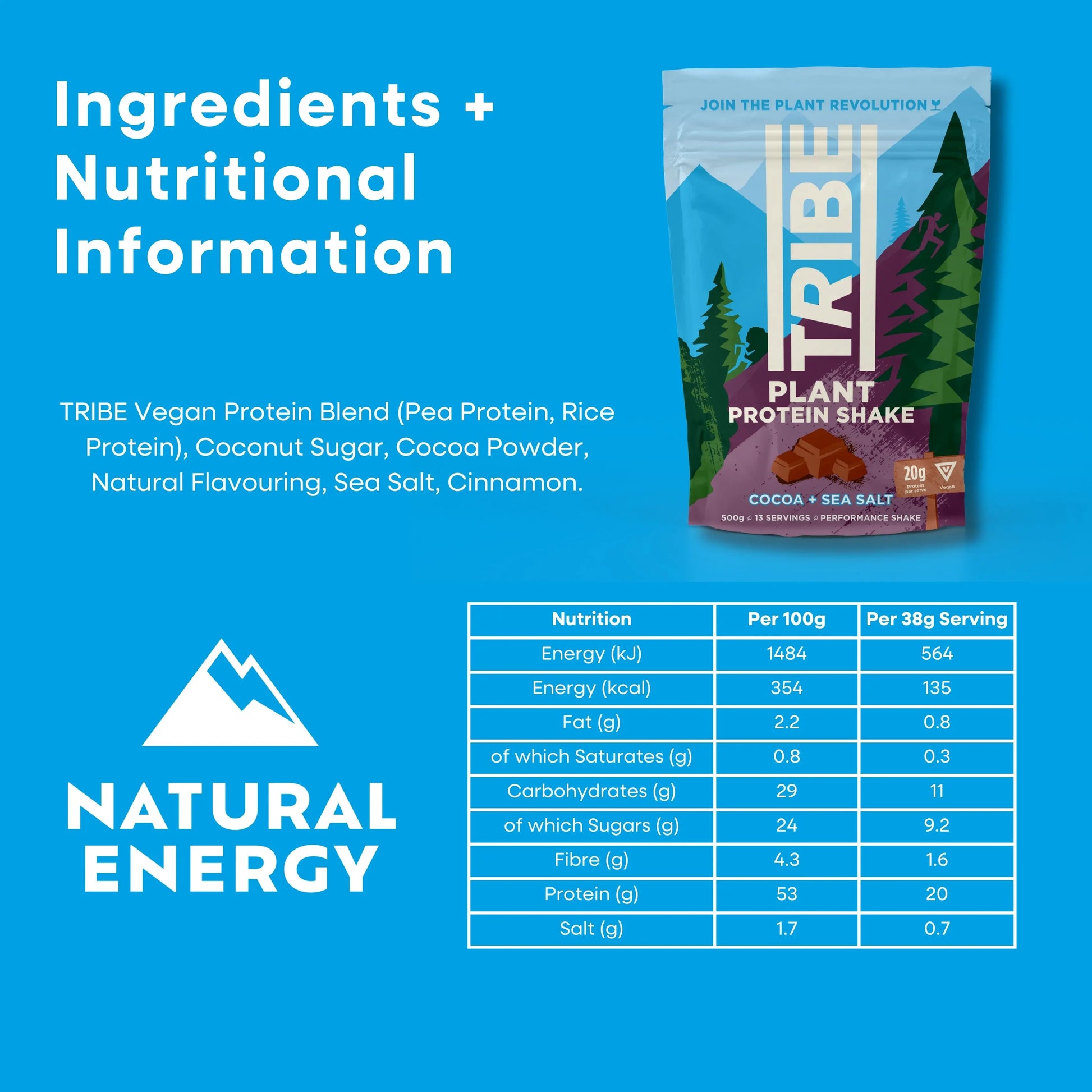 Cocoa + Sea Salt Protein Shake TRIBE Bars