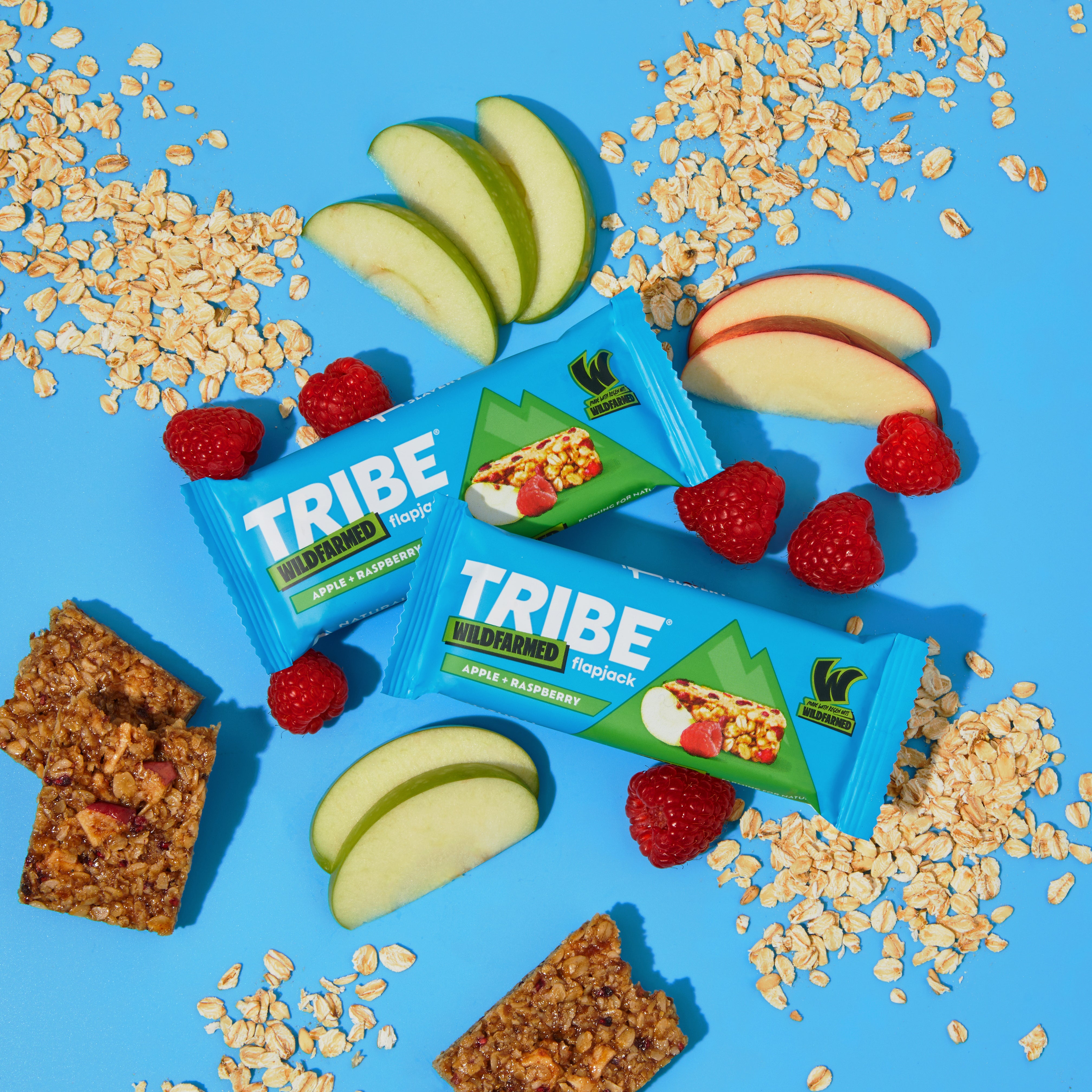 16 x 50g TRIBE x Wildfarmed Apple & Raspberry Flapjack