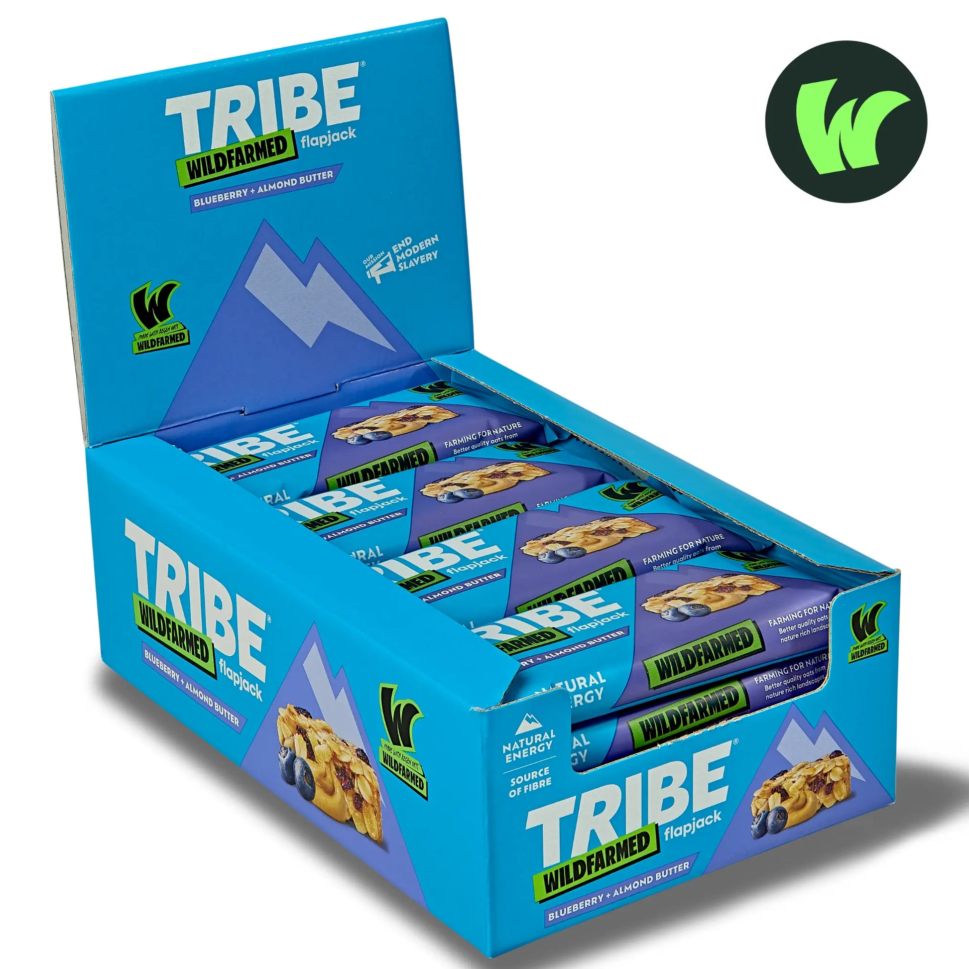 TRIBE x Wildfarmed 16 x 50g Bars | Delicious Tasting Flapjack | Made with Regen Oats | Sustained Energy TRIBE Natural Energy