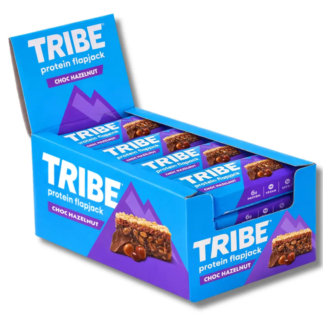 TRIBE Protein Flapjack 12x50g | Natural Energy, High Protein & Fibre TRIBE Bars