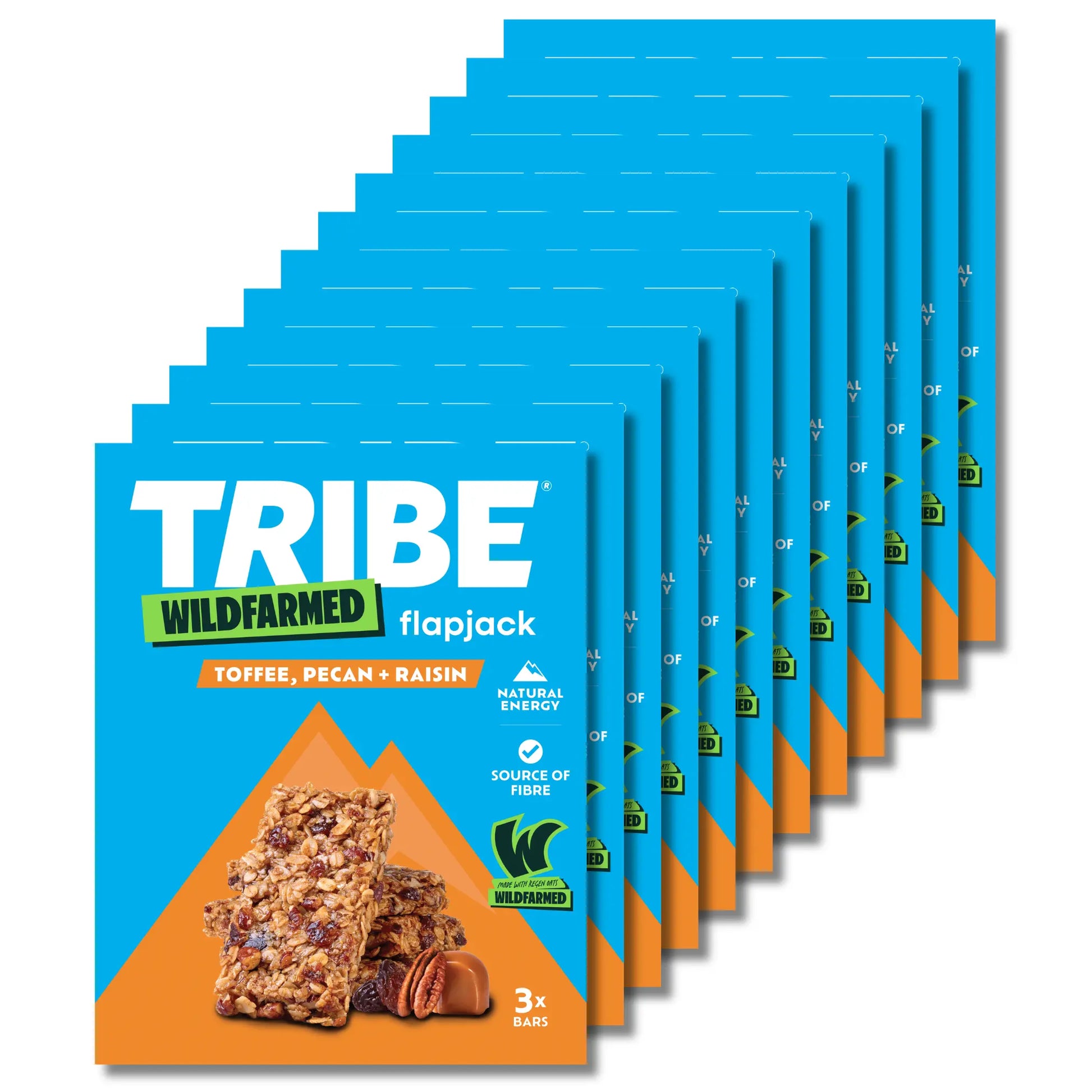 TRIBE x Wildfarmed Flapjack Bars | Delicious Tasting Flapjack | Made with Regen Oats | Sustained Energy TRIBE Natural Energy