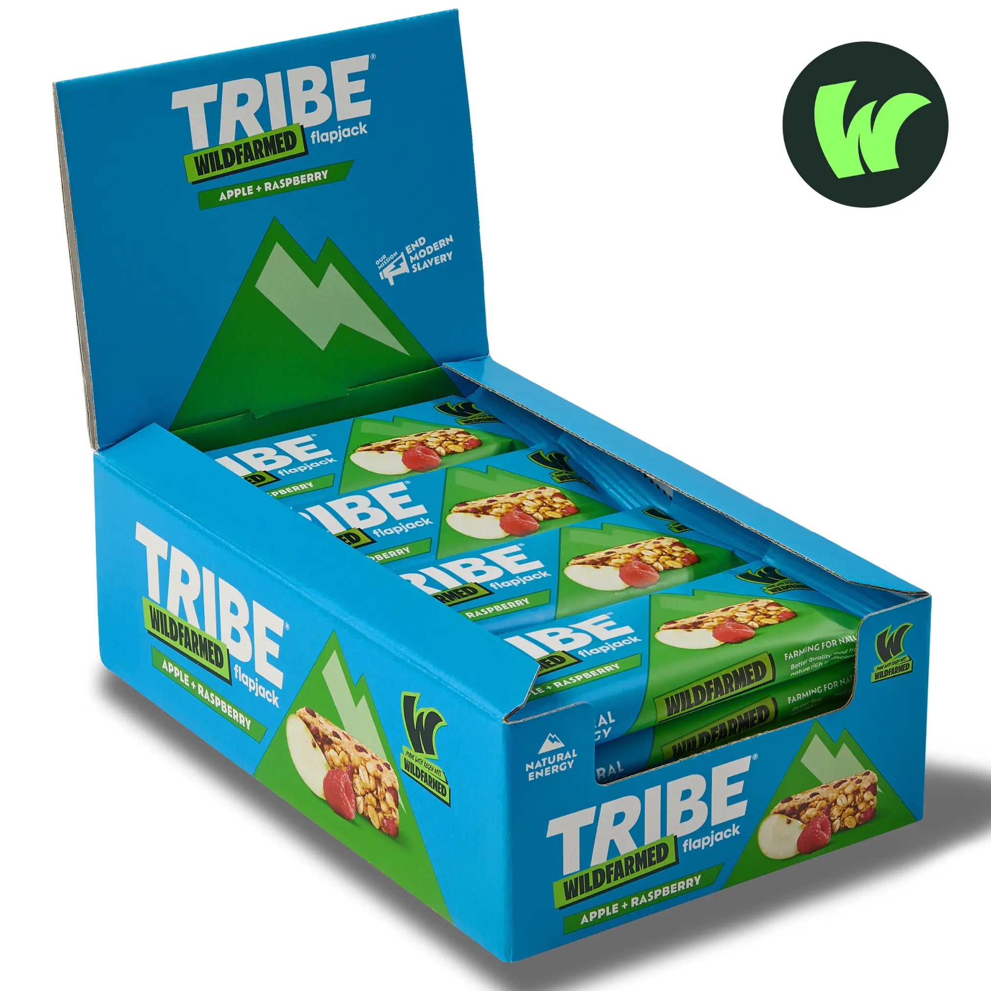 TRIBE x Wildfarmed 16 x 50g Bars | Delicious Tasting Flapjack | Made with Regen Oats | Sustained Energy TRIBE Natural Energy