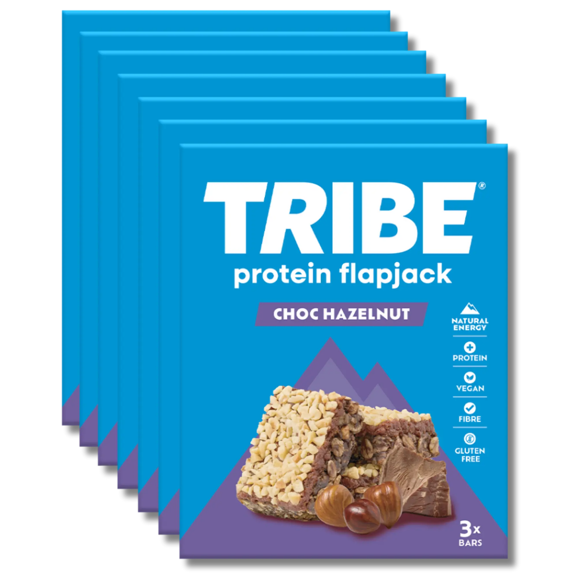 TRIBE Protein Flapjack 12x50g | Natural Energy, High Protein & Fibre TRIBE Bars