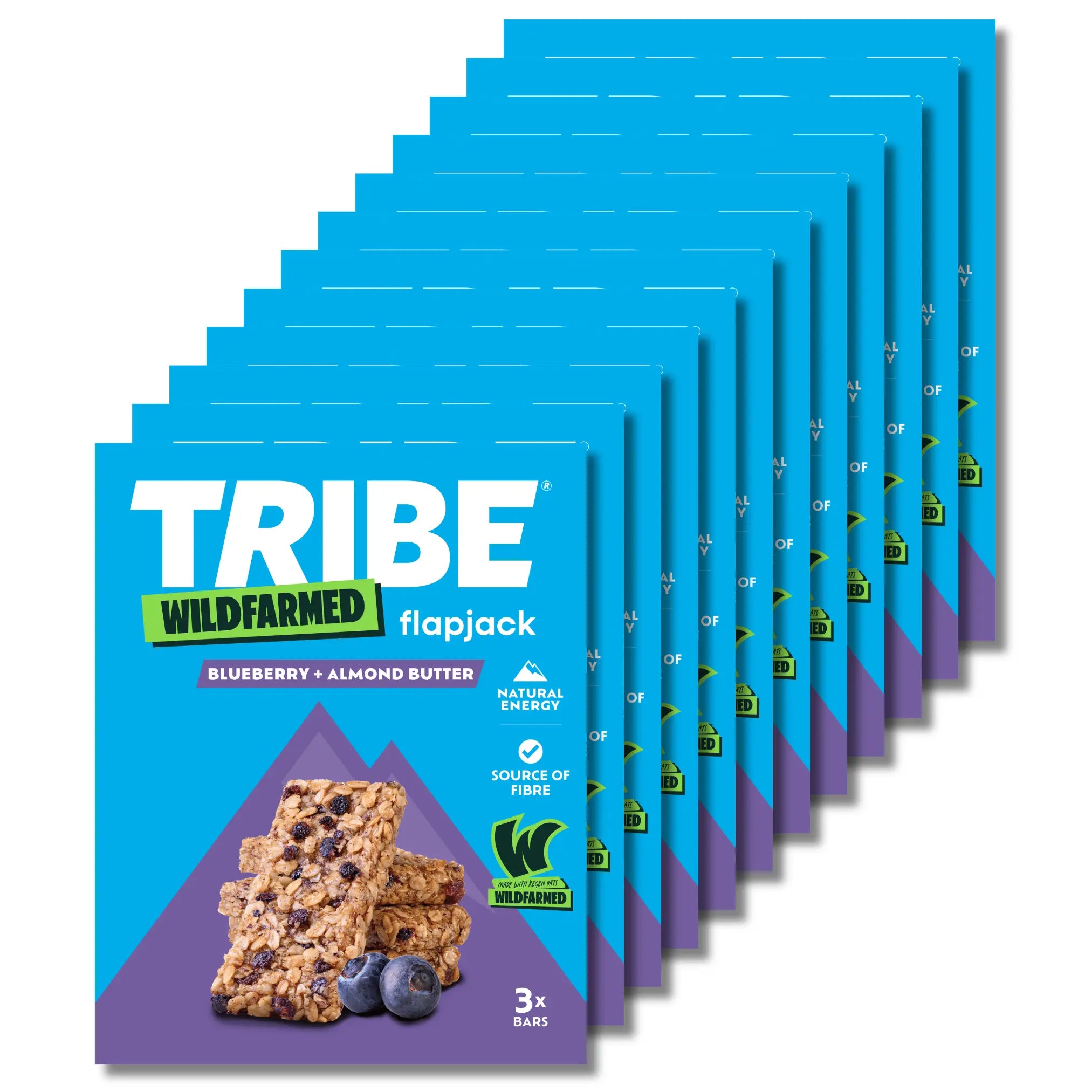 TRIBE x Wildfarmed Flapjack Bars | Delicious Tasting Flapjack | Made with Regen Oats | Sustained Energy TRIBE Natural Energy