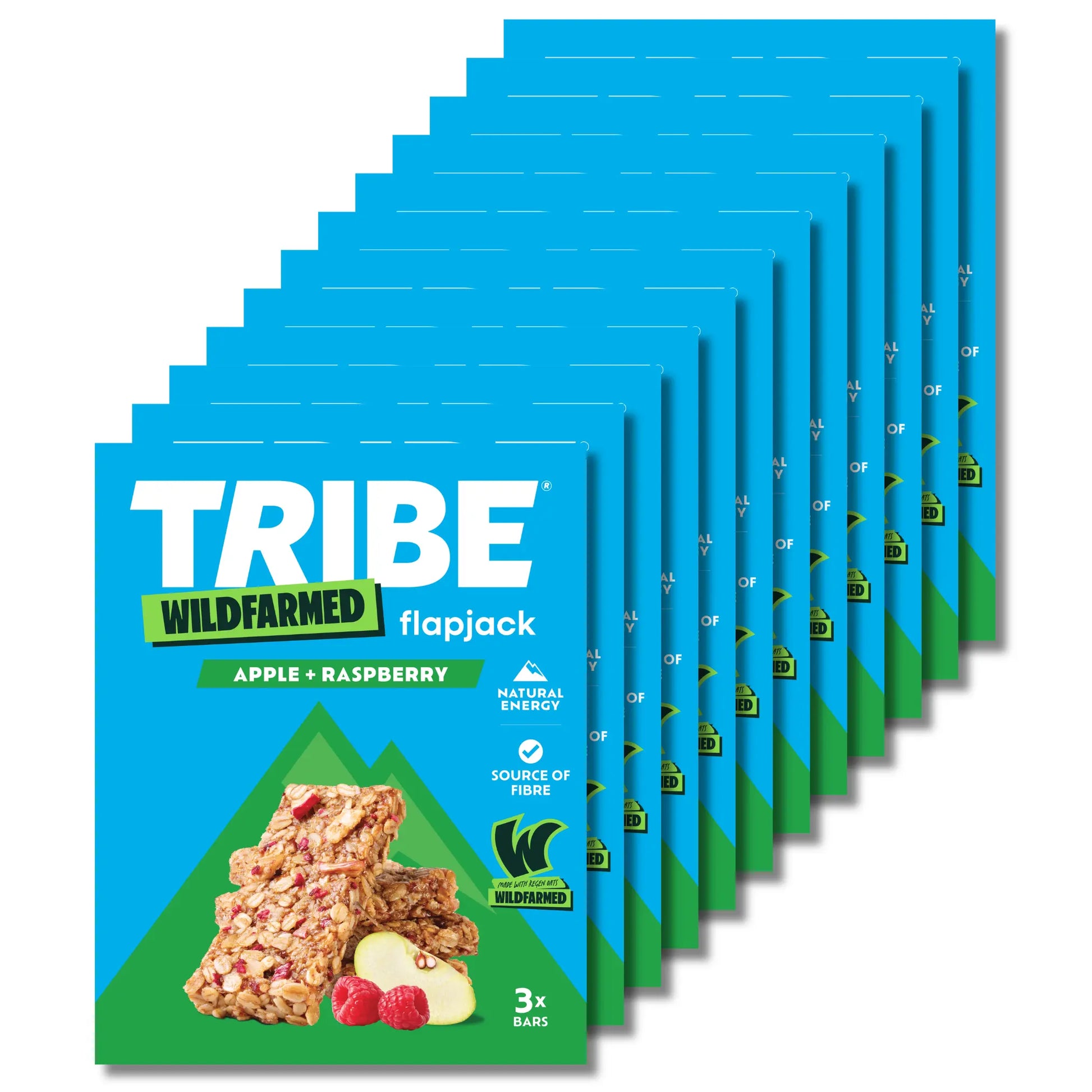 TRIBE x Wildfarmed Flapjack Bars | Delicious Tasting Flapjack | Made with Regen Oats | Sustained Energy TRIBE Natural Energy