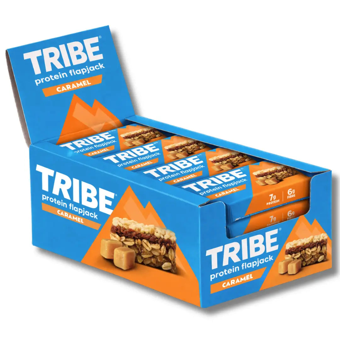 TRIBE Protein Flapjack 12x50g | Natural Energy, High Protein & Fibre TRIBE Bars