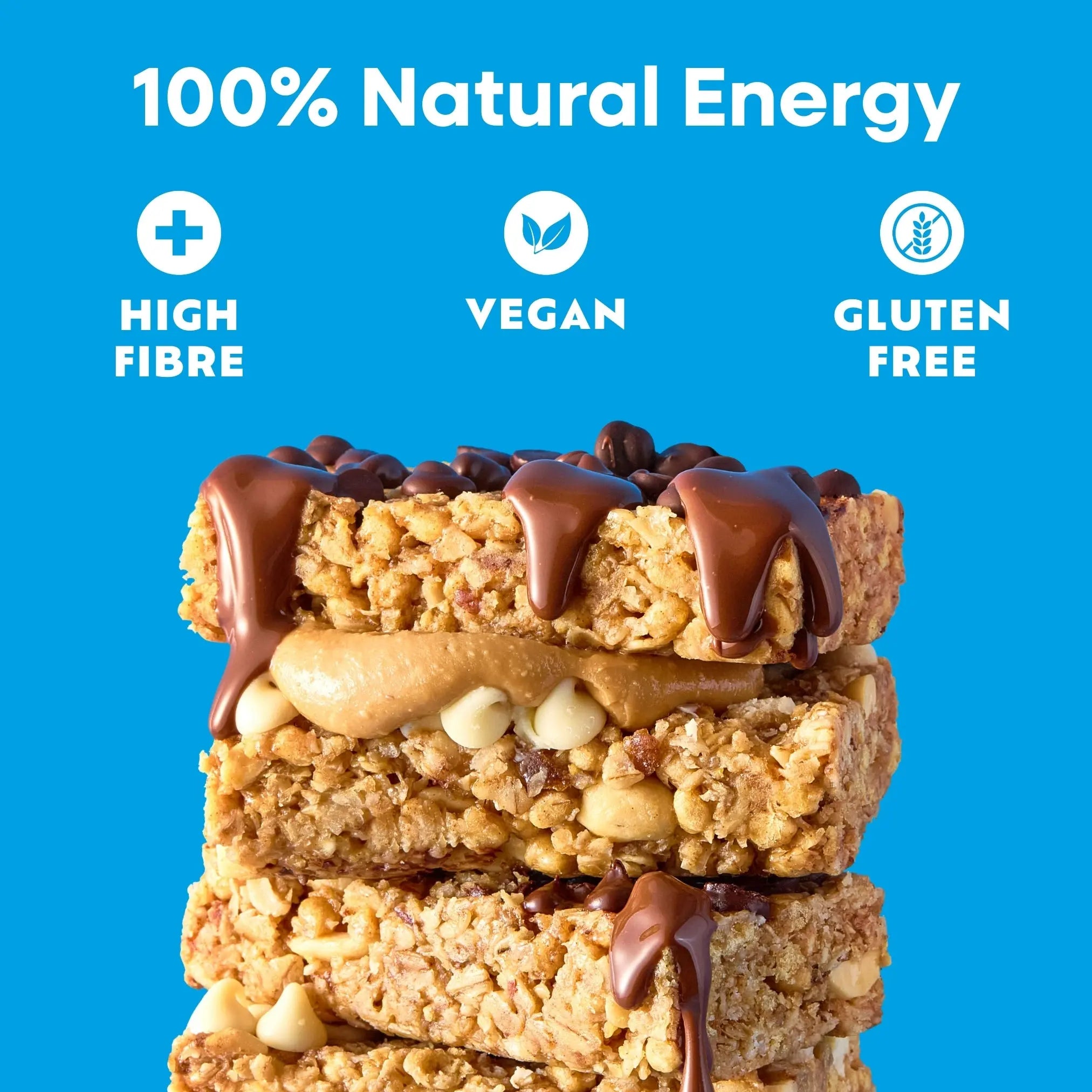 Protein + Focus 12 x 60g Bars | High Protein Flapjack | Lion's Mane & 9 Focus Nutrients TRIBE Bars