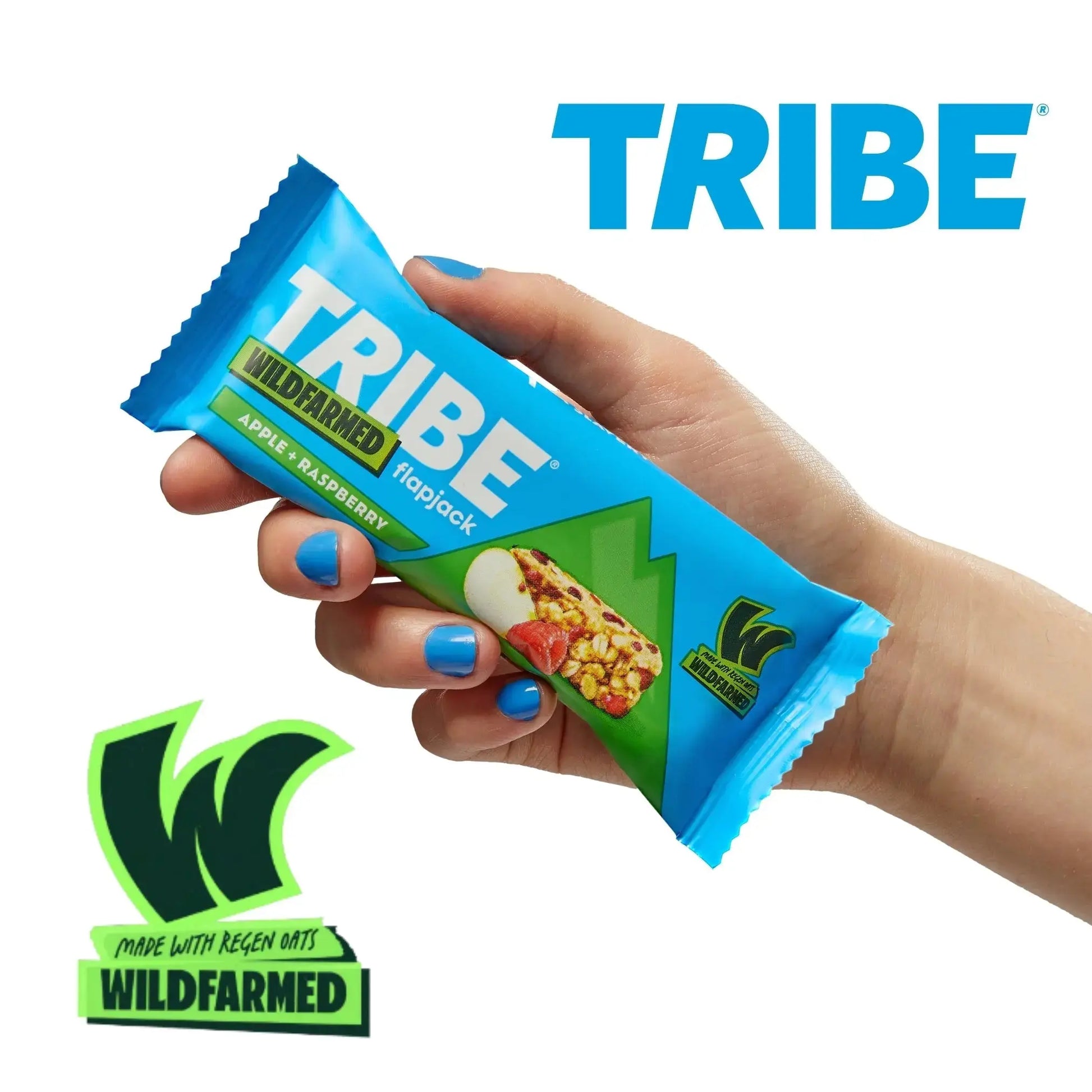 TRIBE x Wildfarmed 16 x 50g Bars | Delicious Tasting Flapjack | Made with Regen Oats | Sustained Energy TRIBE Natural Energy