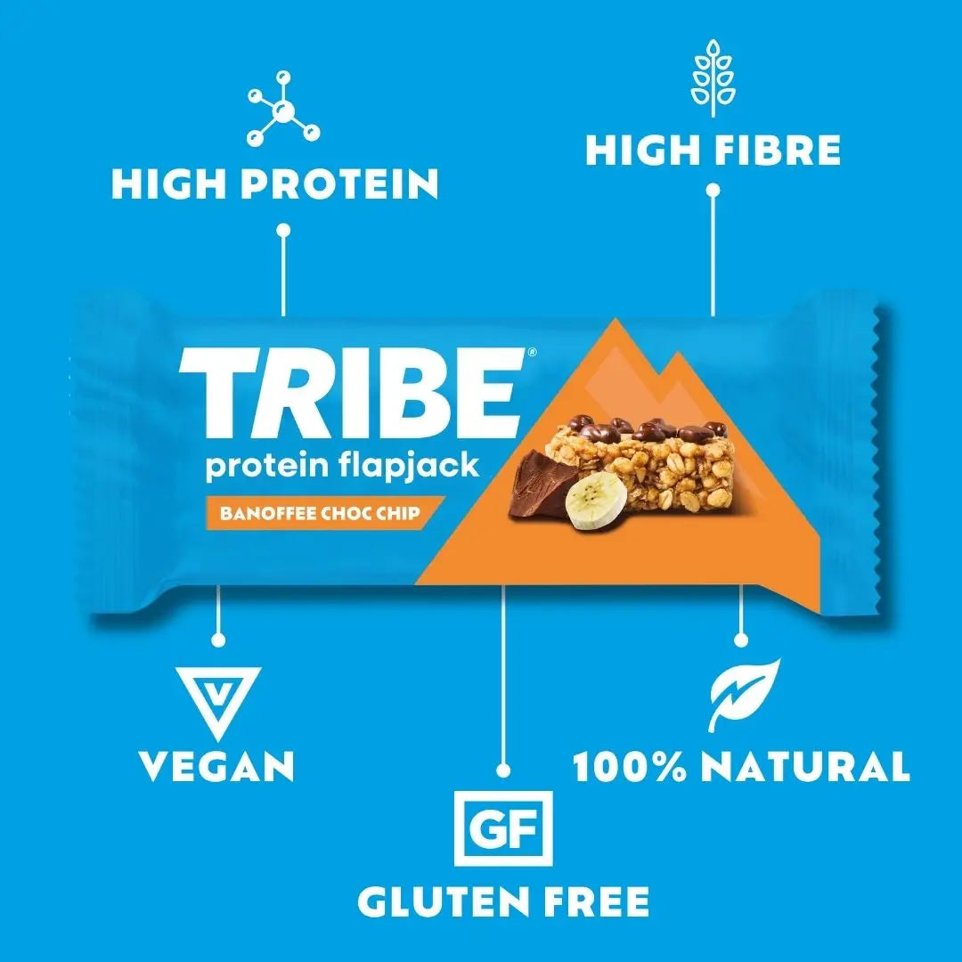 TRIBE 12 x 50g Protein Energy Bars | Sustained Energy, High In Fibre & Protein TRIBE Bars