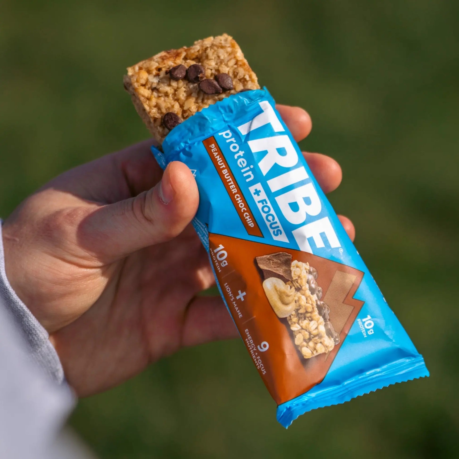 Protein + Focus 12 x 60g Bars | High Protein Flapjack | Lion's Mane & 9 Focus Nutrients TRIBE Bars