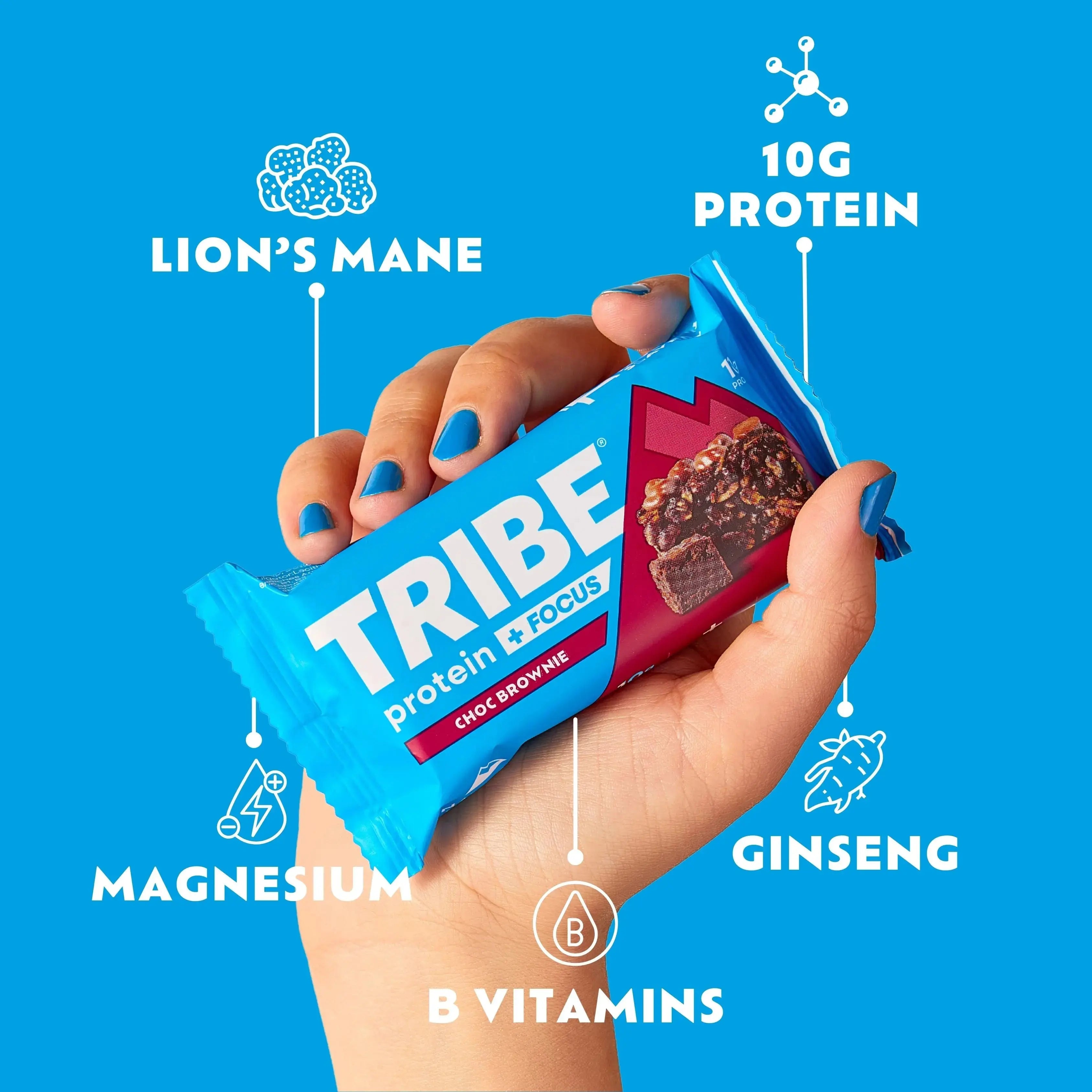 12 x 60g Protein + Focus Bestsellers Trial Pack TRIBE Natural Energy