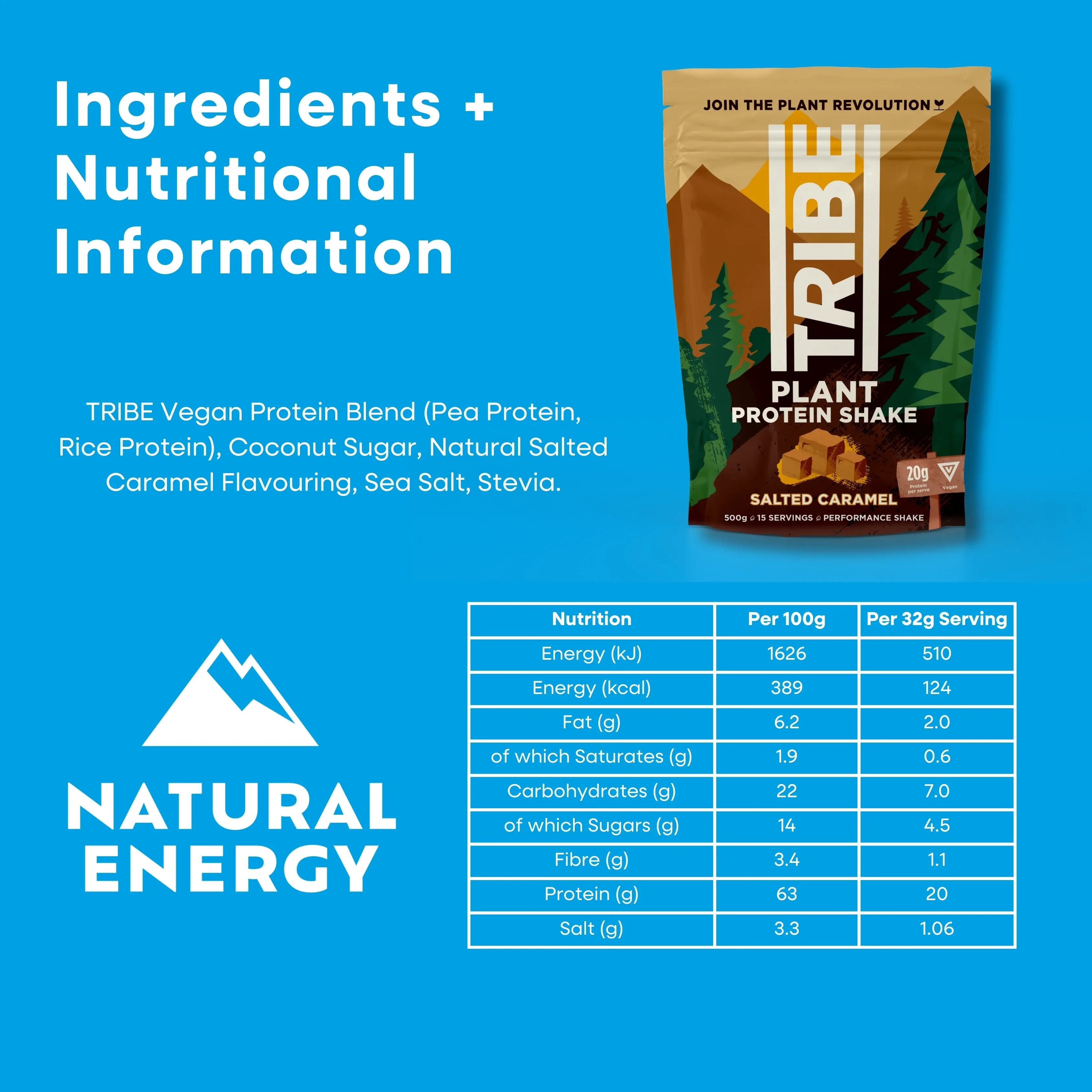 Salted Caramel Protein Shake TRIBE Bars
