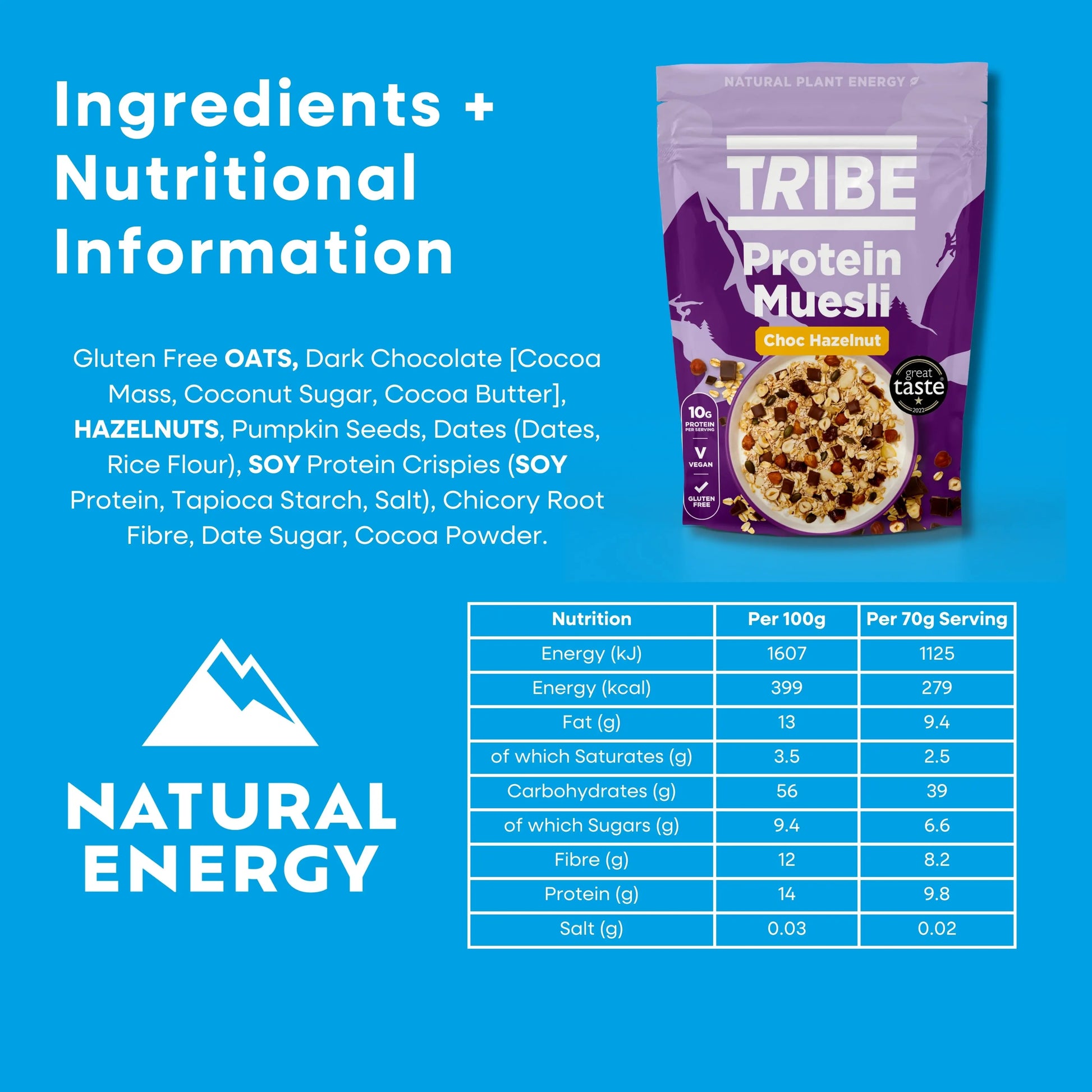 Choc Hazelnut Protein Muesli TRIBE Bars