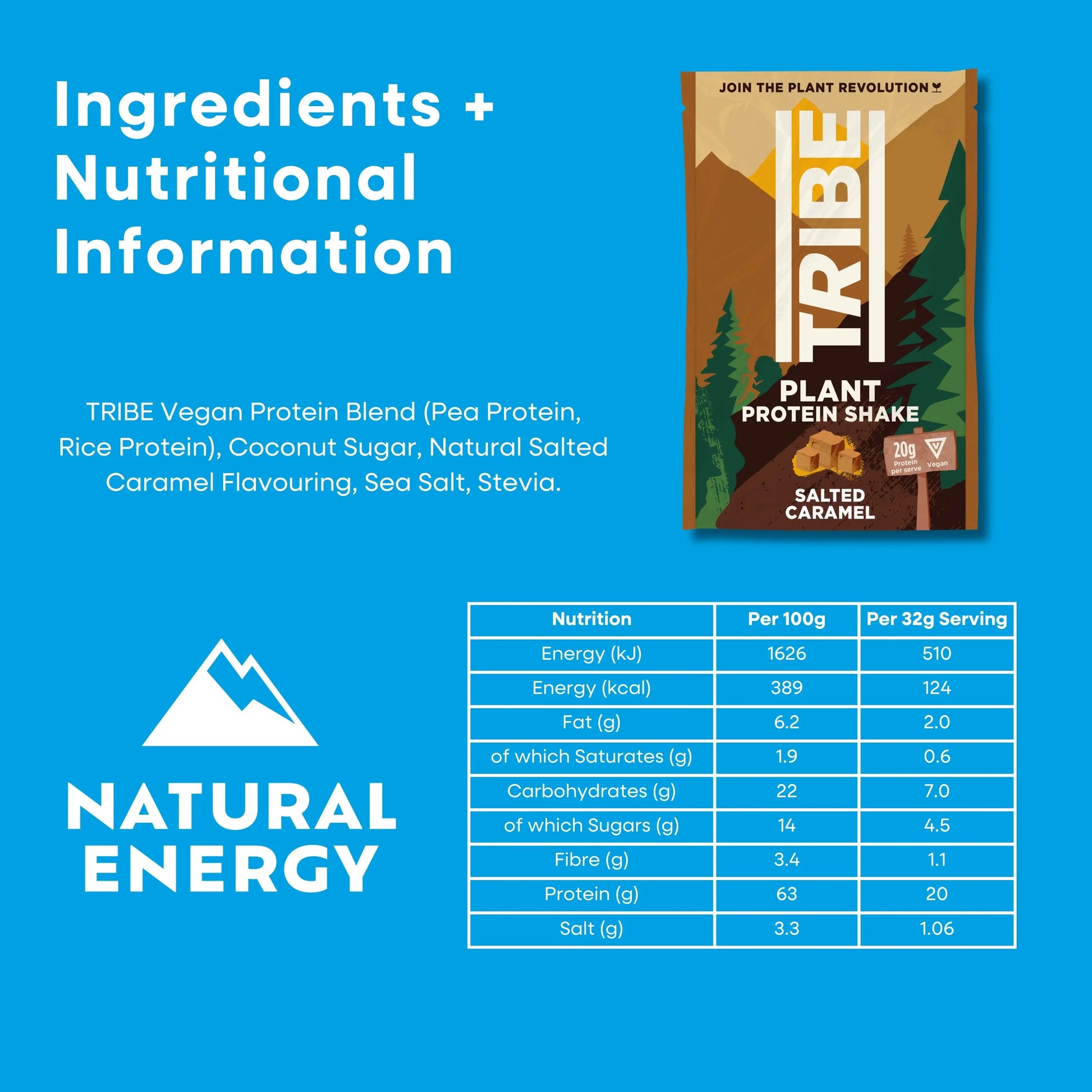 Salted Caramel Protein Shake (Sachet) TRIBE Bars