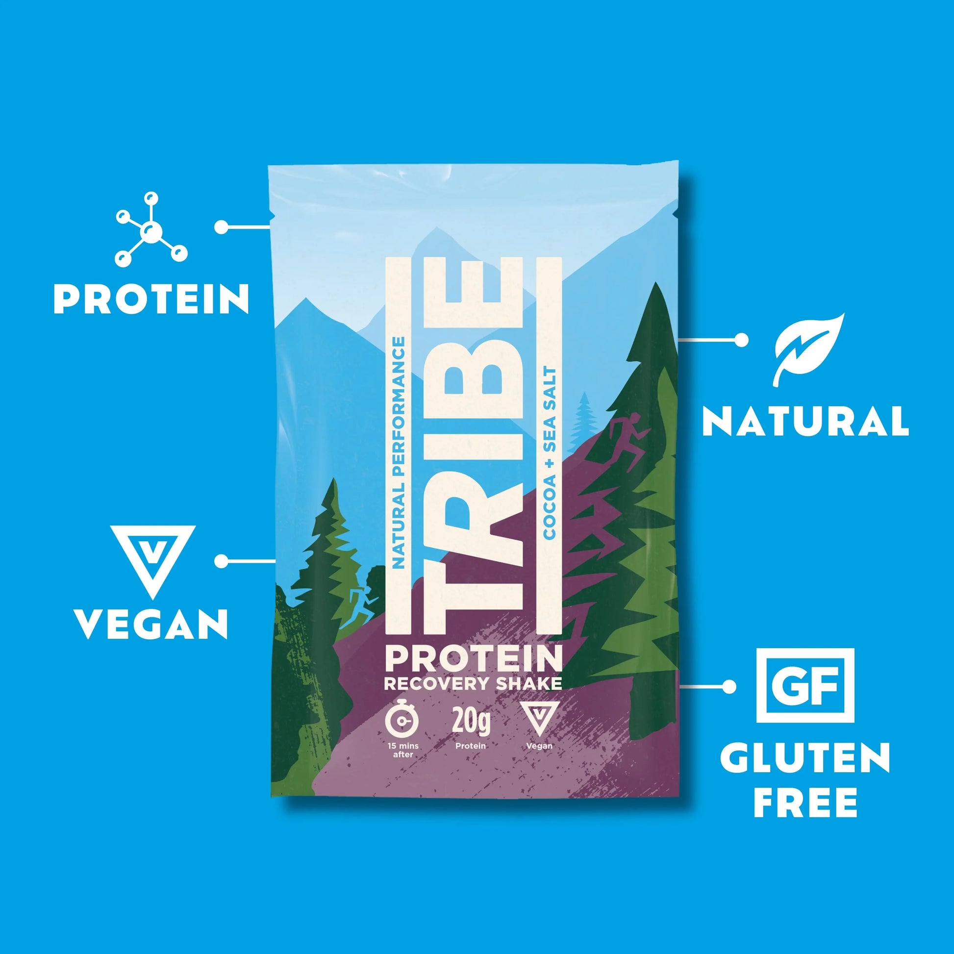 Cocoa + Sea Salt Protein Shake (Sachet) TRIBE Bars
