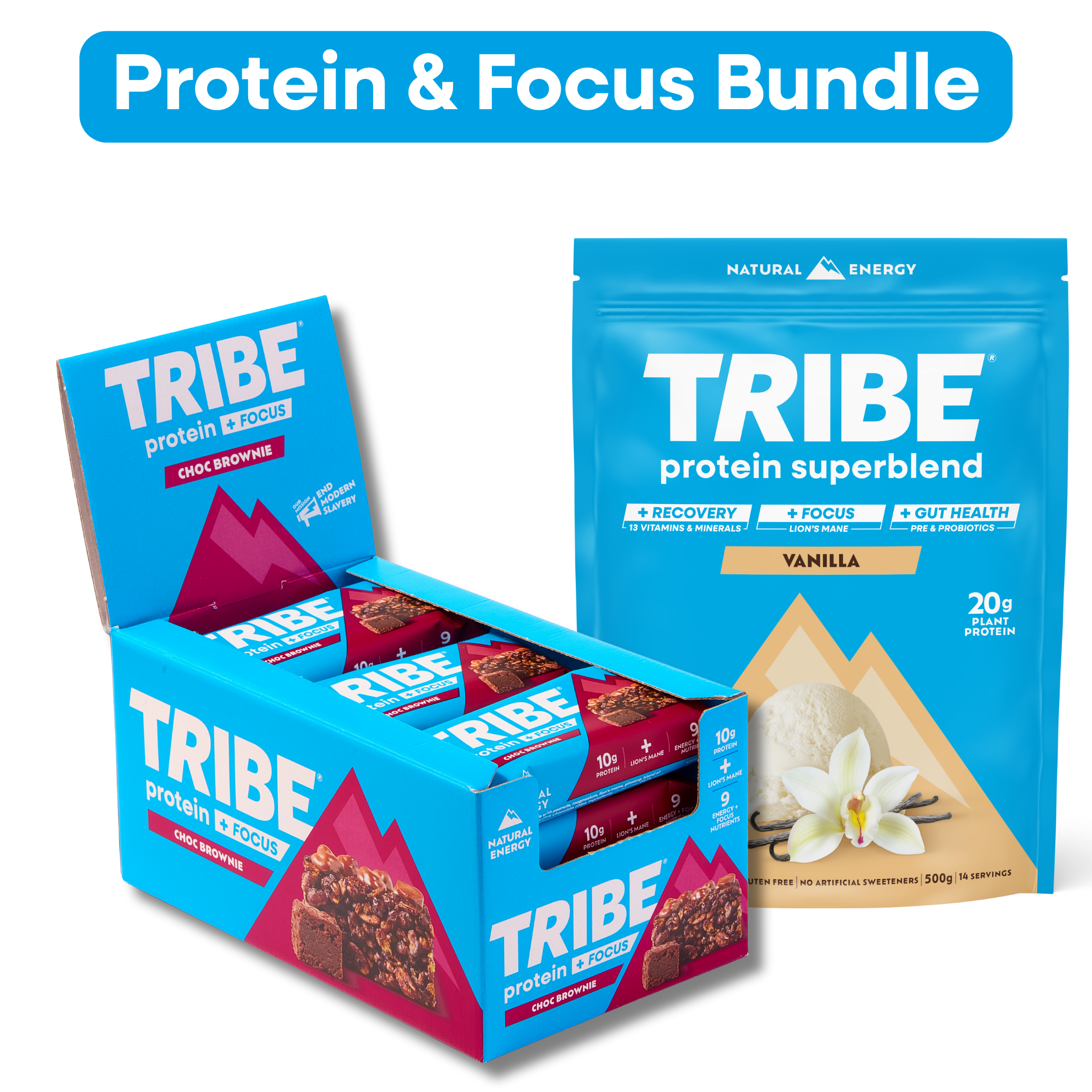 Protein & Focus Bundle TRIBE Natural Energy